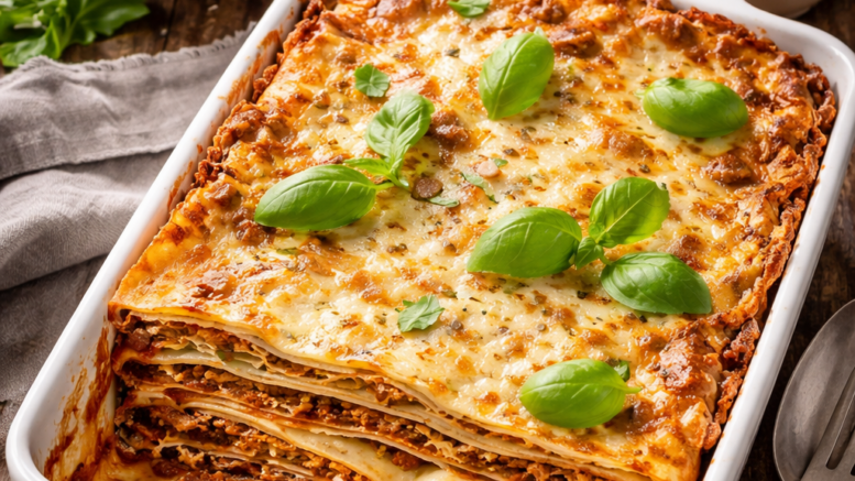Palatschinken Lasagne mit Salat