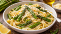 Spargel mit Pasta und Parmesan