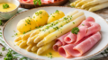 Spargel mit Schinken